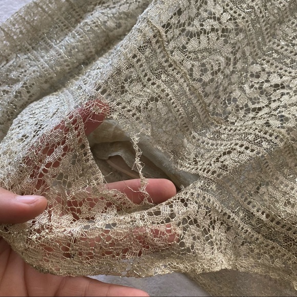 Vintage 1990’s Badgley Mischka Beaded Lace Maxi Formal Gown - Picture 9 of 11